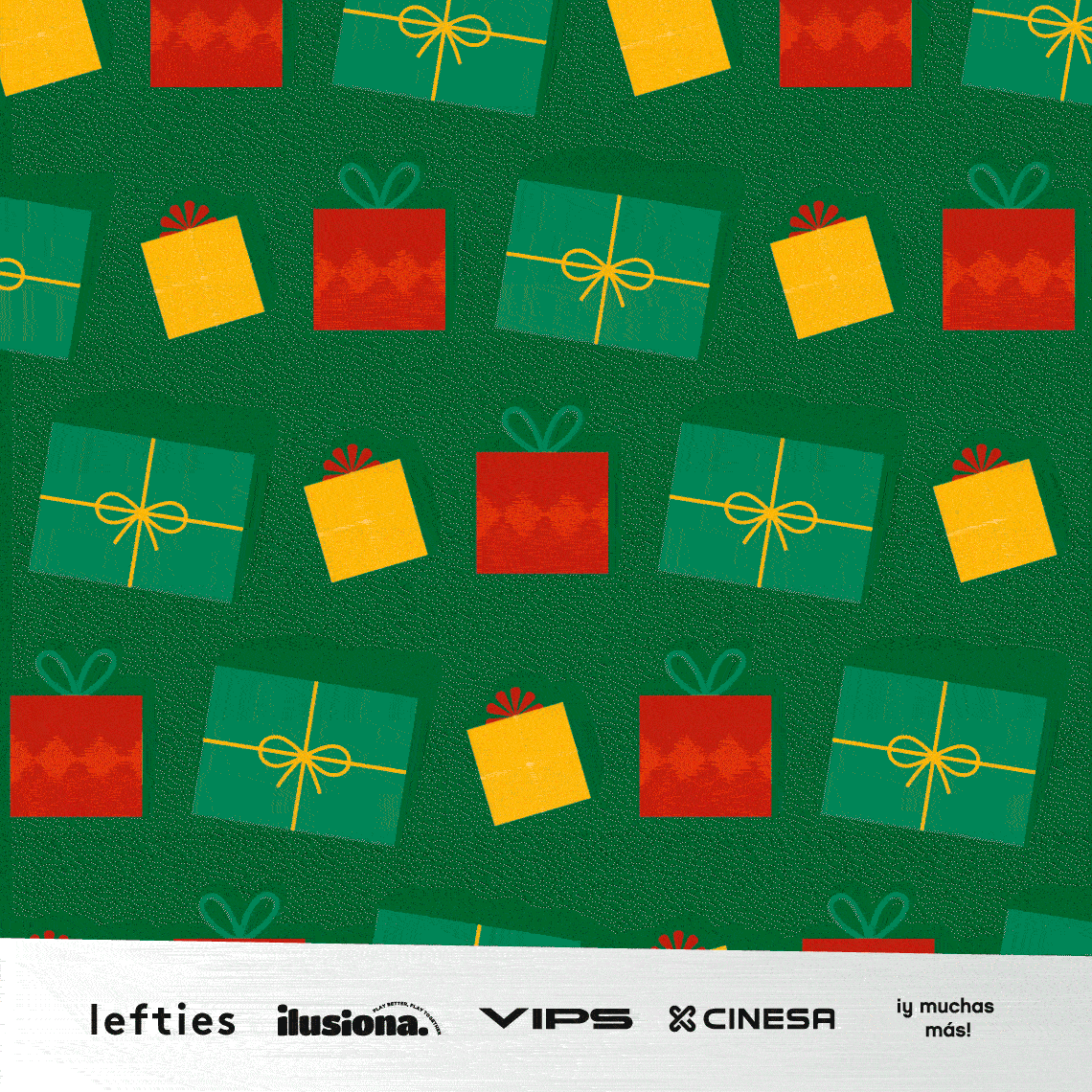 papel de regalo rompiendose para dar paso a la programacion de navidad