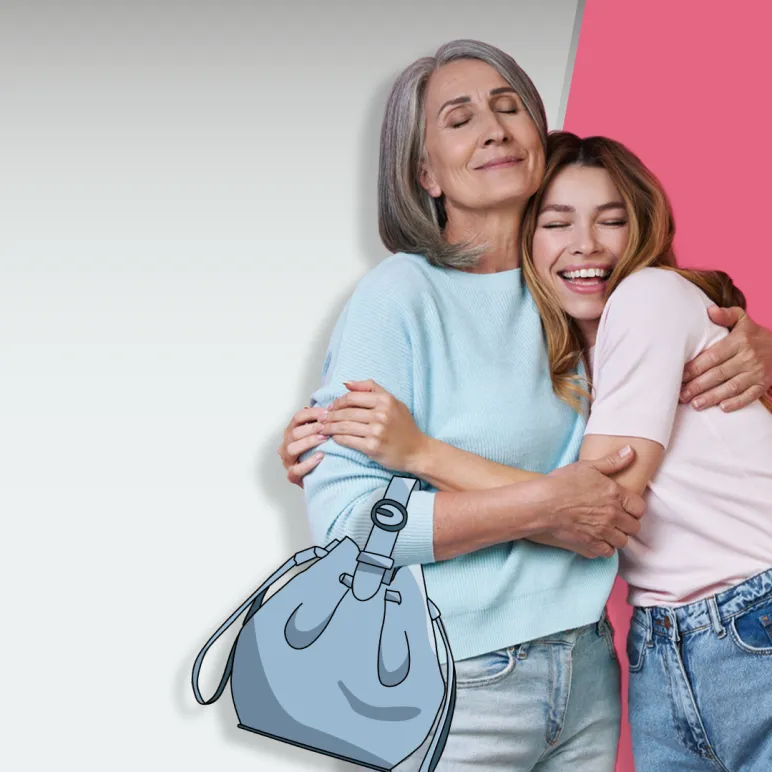 madre e hija abrazadas